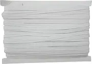 Trimming Shop 9mm Wide Elastic Cord, Soft & Stretchy Flat White Elastic Band for Sewing Clothing, Knitting, DIY Craft Projects, Skirts and Trousers Waistbands, 3 Metres Long