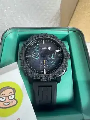 Minecraft x Fossil Limited Edition Deep Slate Chronograph Watch Black LE1205 NEW