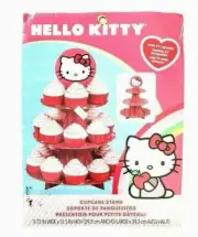Hello Kitty Cup Cake Stand 24 NWT Never Opened Pink 11.75 Wide 15.5 High