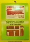 PO248 metcalfe oo/ho 1 rdy cut red brick tapered retaining wall building kit.new