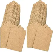 Shipping Tags, 100Pcs 1.18x1.97 Kraft Paper Gift Tags, Decorative Blank for Labeling, Writable Merchandise, Display for Product Jewelry Clothing, Clothing