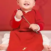 Baby Tang Suit Nowborn Chinese Traditional Red Hanfu Outfit Infant Boys Girls