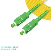 SC/APC to SC/APC SM Simplex Fiber Optic Patch Cord 10m 15m 20m 30m 40m 50m 100m