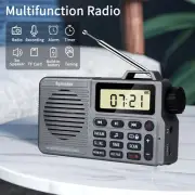 Portable AM/FM Radio, Small Pocket Radio with Bluetooth, Bass Speaker, Micro SD