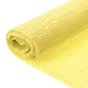 Crepe Paper, 7.9ft Long 20 Inch Wide Pale Yellow Crepe Paper Roll