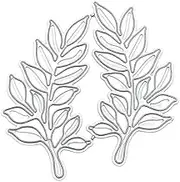 Silver Leaves Lace Wave Metal Cutting Dies Paper Cut Card Making Template for DIY Scrapbooking Decorative Mold Stamp Dies and Craft Scrapbooking Die-Cuts