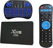 X98H Pro TV Box Android 12.0 H618 Quad core 2.4G/5G Dual WiFi 4GB RAM 64GB ROM BT5.0 Support 4K H.265 Box with i8 Keyboard
