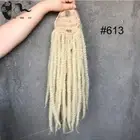 18inch Kinky Curly Ponytails Drawstring Clip In Synthetic Hair Blonde Colorful