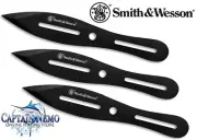 SMITH & WESSON THROWING KNIFE SET WITH BLACK NYLON SHEATH THROW KNIFE SWTK8BCP
