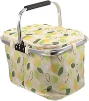 Toddmomy Picnic Basket Toaster Portable Foldable Bucket Camping Sink Insulated Lunch Container Blanket Cool Kettle Camping Storage Picnic Kit Water Container Floating Green Aluminum