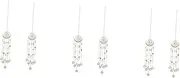 3sets Hanging Solar Lights Outdoor Crystal Sun Catchers Garden Ornaments Sun Catcher Catch The Decorative Garden Ornaments for Outdoor for Decor 2pcs*3