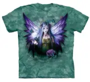 The Mountain Mystic Aura Fairy Butterfly Dragon Magical Ann Stokes T-Shirt S-5X