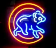 Chicago Cubs 2016 World Series 17"x17" Neon Light Sign Lamp Bar Club Real Glass