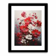 Red Flower Framed print Art Poster