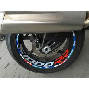 免運 R1200RT出清 BMW S1000RR 輪框貼 彩貼 輪胎貼 反光輪框貼紙 S1000 RR 重機