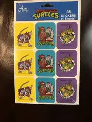 Vintage 1989 Teenage Mutant Ninja Turtles Stickers New