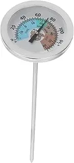 Generic Long Stem Stainless Steel Soil Thermometer for Gardening Accurate Measurement Fahrenheit Celsius Portable Water Gauge for Plants for Backyard Composting