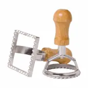 2pc Al Dente Ravioli Cutters Square & Round Stamp Set Kitchen/Baking Utensil