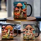 Creative Ceramic Coffee Mug Multi-Purpose Tea Cup Cute Magic Mushrooms Mug