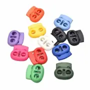 50x Hole Stopper Cord Lock Bean Toggle Clip Apparel Shoelace Cord Lanyard 5mm