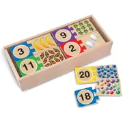 Melissa & Doug Numbers Wooden Puzzle Cards Childrens Interactive Play Toy 4y+