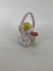 RARE Vintage Russ Easter Bunny Springtime Tote-a-Longs Plush Tiny Purse Purple