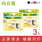 【向日葵】FOR CANON 2黑1彩超值組 PG-40+CL-41 環保墨水匣 /適用CANON MP145/MP150/MP160/MP170/MP180