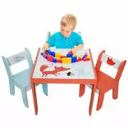 Labebe - Wood Table Set for Kids 1-5 Years, Activity Table Chair Set, Study Tabl