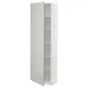 METOD high cabinet with shelves, white/Havstorp light grey, 60x37x200 cm