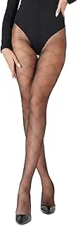 86 V THE BUTCHER Women's Checkered Diamond Pattern Tights - 15D Sheer Thickness, Small & Large Check Variants,