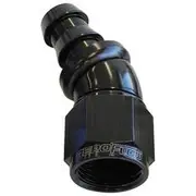 Aeroflow 510 Series Full Flow Tight Radius Push Lock 30° Hose End -10AN, AF517-10BLK