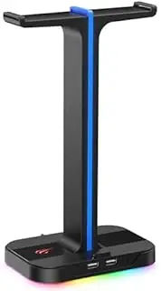 Havit RGB Headset Stand with Dual Hanger and 2 USB Ports