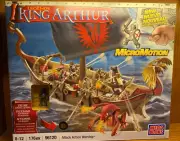 Mega Bloks 96120 Legends King Arthur Attack Action Warship Set Micro Motion