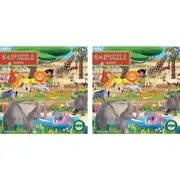 2x 64pc eeBoo Jigsaw Puzzle 22x22cm Kids Educational Fun Play Game Savanna 5+