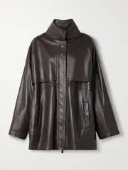[The Row] The Row - Herbie Leather Jacket - Dark brown - US4 US 4 Brown