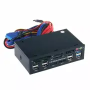 5.25" eSATA SATA Media Dashboard 2X USB 3.0 6X USB 2.0 Front Panel Card Reader