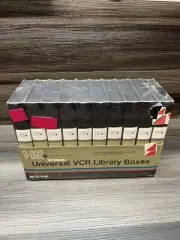 Jasco HE+ 10-Pack Universal VCR Library Boxes VHS / Beta Storage Boxes
