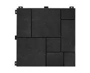 30x30cm Rubber Floor Tiles 10 Pack Interlocking Easy Install Flooring Tile Recycled Rubber Mats