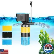 Devopet Aquarium Filter 3-Stage in-Tank Filter Internal Fish Tank Filter Powe