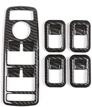 Xuanqingyi Store Carbon Fiber Car Window Lift Button Frame Sticker Compatible with Benz A B C E GLE GLA CLA GLK Class W176 W204 W212 W166 W21