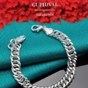 MEN’S WOMEN’S 8” INCH 925 STERLING SILVER MIAMI CUBAN LINK CHAIN BRACELET NEW