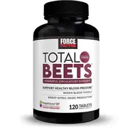 Total Beets Blood Pressure Support Supplement With Nitrates And Grapeseed Extract, Force Factor, 120 Tablets