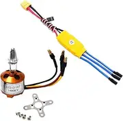 for XXD A2212 2212 1400KV Brushless Motor 30A ESC Motor for SG90 9G Micro Servo 8060 Propeller Set for RC Fixed Wing Plane(1400kv ESC XT60plug)