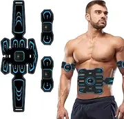YOUKK EMS Training Device, EMS Abdominal Muscle Trainer, Electric Muscle Stimulation Devices, 8 Modes & 19 Intensities, USB Rechargeable EMS Abdominal Trainer, Full Body ABS/Abdomen/Arm/Leg/Butt