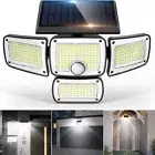 346 LED Solar Security Light PIR Motion Sensor 4 Modes Outdoor Garden Flood Lamp