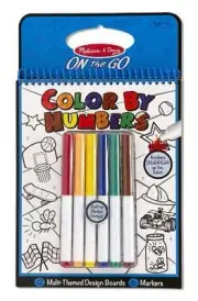 On The Go - Color by Numbers Book - Blue - Melissa & Doug