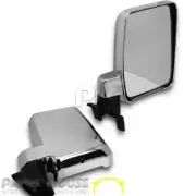 Door Mirror PAIR Chrome Fits Toyota Landcruiser 70 75 78 Series Ute