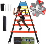 Football Speed Agility Training Set Agility Ladder 12 Sports Cones and Football