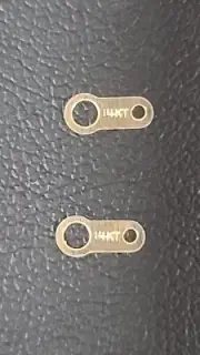 14k Gold 5.8×2.6 Mm Stamped Chain Tag. Two Per Pack