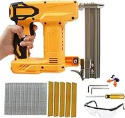 Aepiraza 18GA Cordless Nail Gun for Dew-a1t 20V Battery (No Battery), 2 in 1 Cordless Brad Nailer 18GA Nail Gun Battery Powered with 1000Pcs Nails and 500Pcs Staples for Wood Carpentry